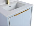 thumbnail image 5 of Fine Fixtures Opulence Collection 24 in. W x 18 in. D x 33 in. H Bathroom Vanity in Pastel Blue with White Matte Sintered Stone Sink - Satin Brass hardware, 5 of 8