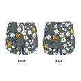 thumbnail image 5 of Picia Flowers and Bee Pattern Women's 2 in 1 Athletic Running Shorts High Waisted Workout Casual Gym Sweat Shorts with Comfy Liner Zipper Pockets-Large, 5 of 9