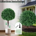 thumbnail image 6 of Artificial Boxwood Topiary Ball Trees,2 Set of 16'' UV Resistant Fake Evergreen Shrubs Bushes Plants with Ground Spike, Fake Plants for Outdoor Indoor Front Porch Garden, 6 of 6