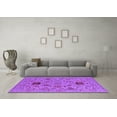 thumbnail image 3 of Ahgly Company Indoor Square Oriental Purple Industrial Area Rugs, 7' Square, 3 of 4