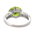 thumbnail image 2 of Sterling Silver with Natural Peridot and White Diamond Vintage Ring, 2 of 3