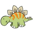 thumbnail image 2 of Striped Green Stegosaurus Dinosaur Wall Decal Sticker, Wallmonkeys Peel & Stick Vinyl Graphic (36 in W x 25 in H, 2 of 4