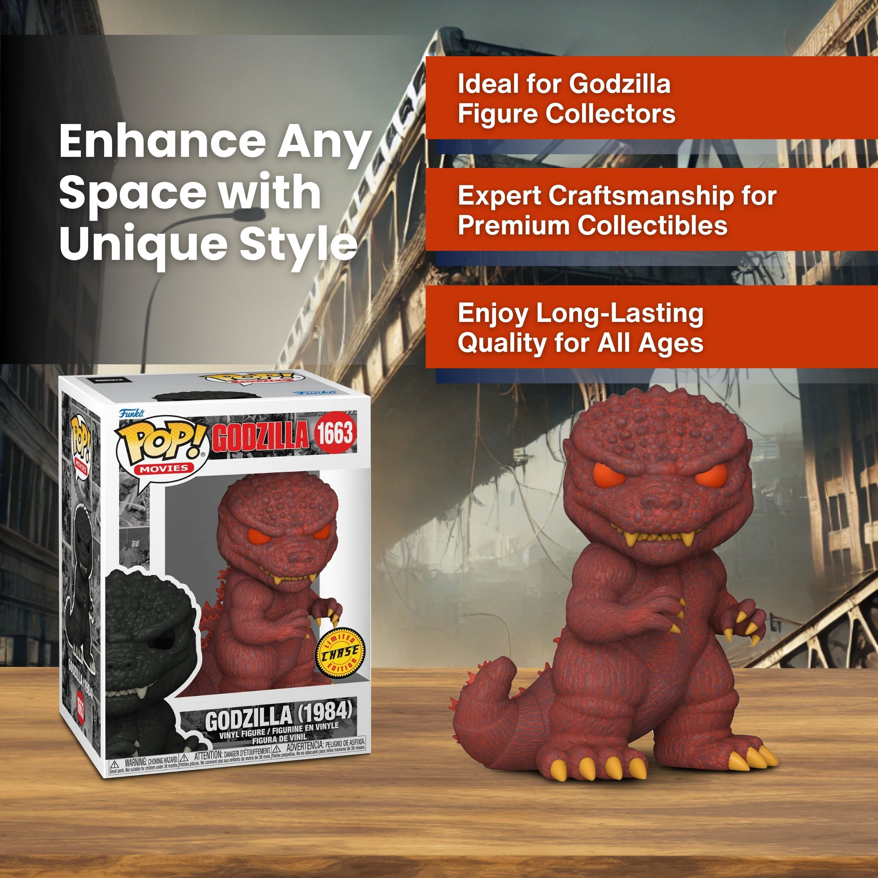 Funko Pop! Movies Godzilla (1984) 70th Anniversary Chase L.E. Vinyl Figure 1663