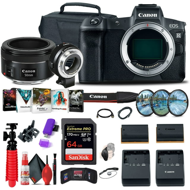 Canon EOS R Appareil Photo Numérique Sans Miroir (3075C002) + Objectif EF 50mm + Plus
