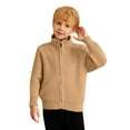 thumbnail image 3 of MEZZALL Kids Classic Solid Color Zip Front Cardigan Sweater Long Sleeve Jacket Long Sleeve Girls Boys Comfortable Knit Outerwear For Children Comfort Clothes, 3 of 8