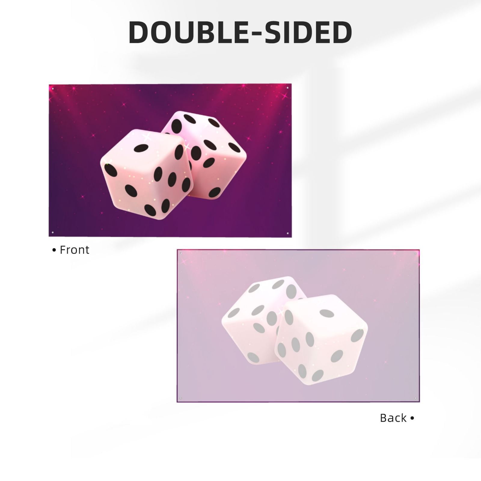 Casino Dice Star Galaxy Four Hole Decorated Banner Flag for Garden Yard Home Decoration Indoor Outdoor 4x6 Ft
