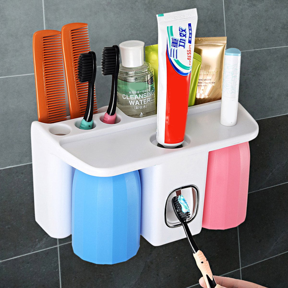 4 in1 Hands Free Automatic Toothpaste Dispenser Selfadhesive