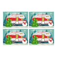 thumbnail image 2 of MKHERT Funny Christmas Tree and Snowman in Winter Forest Placemats Table Mats for Dining Room Kitchen Table Decoration 12x18 inch,Set of 4, 2 of 4