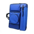 thumbnail image 3 of Art Portfolio Case,Art Portfolio Bags Carry Case Art Supplies Tote, Backpack Bag with Pockets Handle Organizer,Student Carrying Storage Bag Artwork Poster Board,Project Drawing Blue, 3 of 8