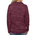 thumbnail image 3 of Womens Long Sleeve Half Zipper Tops Quarter Zip Sweatshirt Women Casual Loose Solid Color Pullover Shirt with Pockets (Red M), 3 of 5