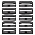 thumbnail image 4 of Myenne 10pcs Silicone Watch Band Loop Durable Rubber Watch Strap Loops Keeper Replacement Holder Ring Compatible for A360 22mm Black, 4 of 10