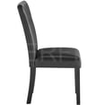 thumbnail image 3 of JERFIT Modern Dining Chairs Set of 2, Charcoal Black Faux Leather Upholstered Side Chairs with Solid Rubber Wood Backs for Kitchen Dining Room, 3 of 7