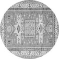 thumbnail image 1 of Ahgly Company Indoor Round Geometric Gray Traditional Area Rugs, 3' Round, 1 of 1