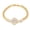 Gold, variant on Bracelet Clover Cuban Link Cubic Zirconia Silver