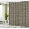 thumbnail image 5 of Ambesonne Antique Oriental Shower Curtain, Circle Floral Art, 69"Wx84"L, Tan and Dark Sepia, 5 of 5