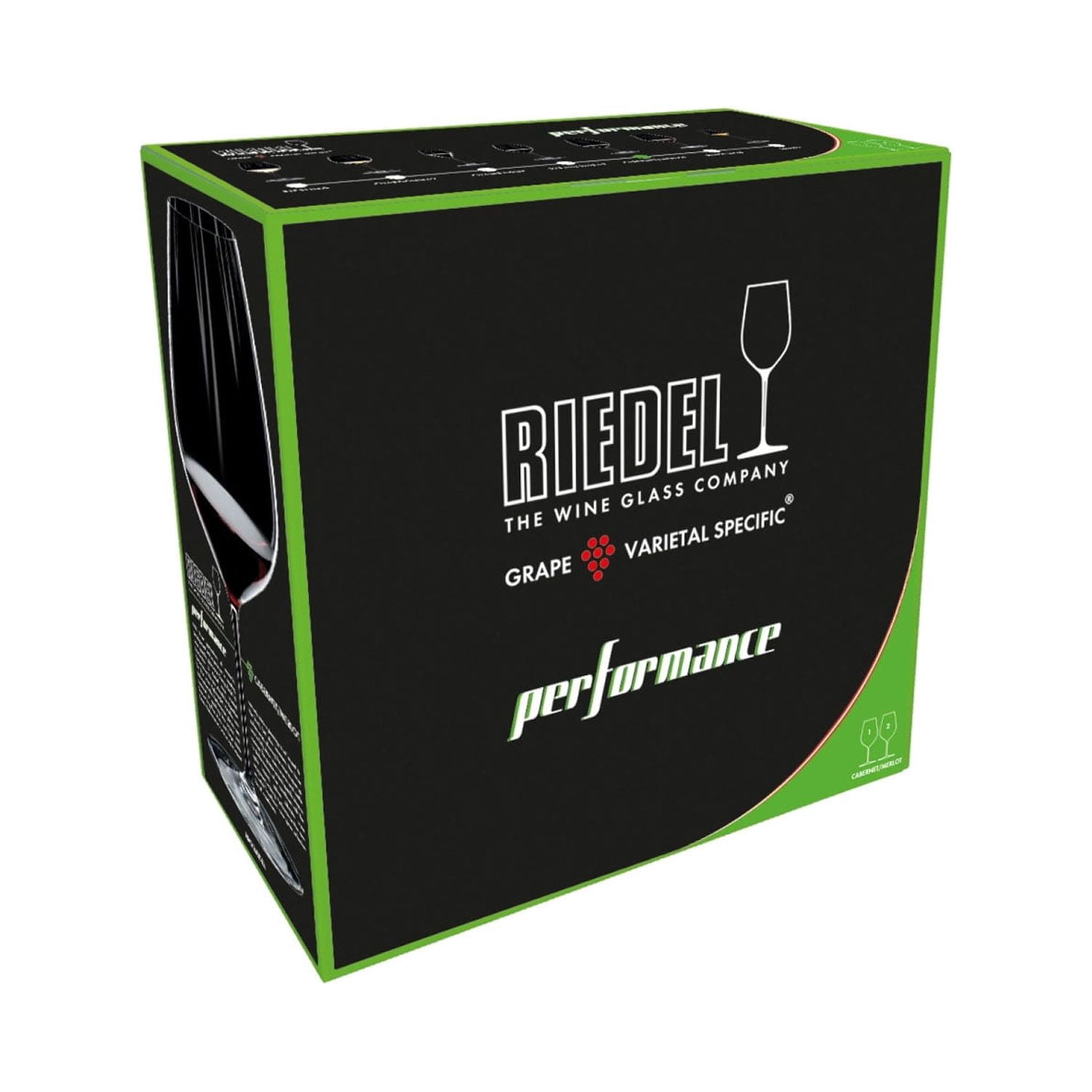 Riedel Performance Dishwasher Safe Crystal Cabernet Red Wine Glass Set (2 Pack)