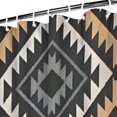 thumbnail image 3 of Brown Geometric Triangle Diamond Pattern Shower Curtain 84"x72" ,Bathroom Decorative Shower Curtains Set with 12 Hooks,Modern Waterproof Washable Shower Curtain, 3 of 6