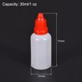 thumbnail image 2 of Uxcell 1 oz Empty  Small Mouth Squeezable Dropper Bottle Plastic Red 20 pcs, 2 of 6