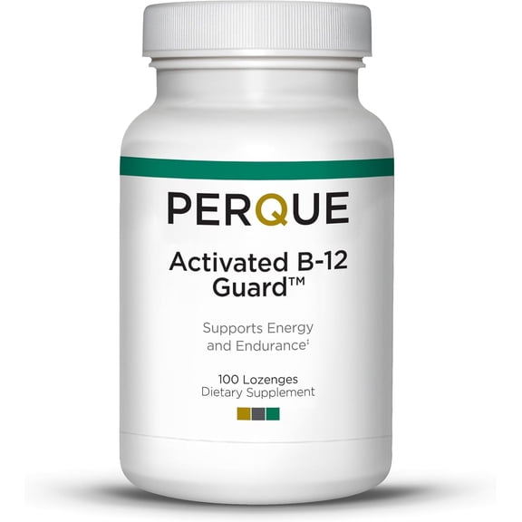 PERQUE Activated B-12 Guard 2000 mcg 100 Lozenges – Fast-Dissolving Methylcobalamin Vitamin B12 Supplement – Supports Energy, Nerve & Red Blood Cell Function