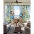 thumbnail image 4 of Easter Bunny Blackout Curtains 63 Inches Long, Spring Green Leaves Scarf Rabbit Botanical Thermal Insulated Black Out Curtains, Darkening Window Curtain for Bedroom Living Room 42"x63" 2 Panels, 4 of 9