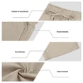 thumbnail image 5 of BLTIBY Mens Summer Linen 2 Piece Outfits V Neck Short Sleeve T-Shirts and Drawstring Shorts Casual Loose Beach Loungewear with Pockets Khaki XL, 5 of 9