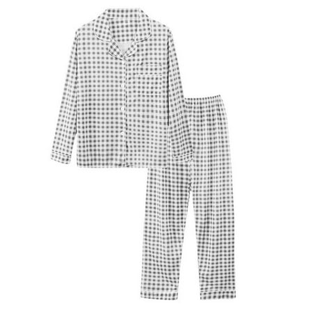 

BLVB Womens Pajamas Set Long Sleeve Sleepwear Button Down Nightwear Soft Long Pants 2 Piece PJs Sets Lounge Sets