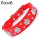 thumbnail image 2 of Lindo collar para perro y gato con diamantes de imitación de flores, collar brillante de cuero PU, 2 of 5