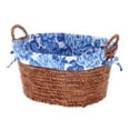 thumbnail image 3 of Pioneer Woman Small Oval Blue Floral Maize Basket, 3 of 6