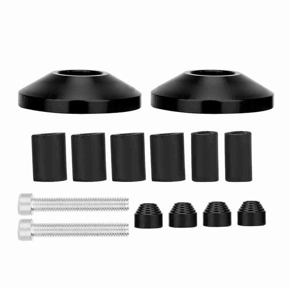Universal CNC Aluminum Alloy Motorcycle Handlebar Handle Bar End Caps Accessories Pair Black 3.94 in / 10 cm