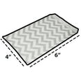 thumbnail image 2 of 50 Qty 4" x 6" Decorative Flat Paper Gift Bags - Silver Chevron Pattern on White Kraft Bags - for Sales/Treats/Parties Cookies/Gifts - N'icePackaging, 2 of 7