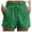 327Green1449, variant on CAIVO Women Solid Color Thin Hollow Out Design Pocket Tight Waist Shorts Comfort Summer Outdoor Leisure Casual Bottoms