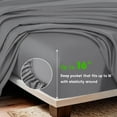 thumbnail image 6 of Sonoro Kate Luxury Cooling Bamboo Bed Sheet Set - Deep Pockets - 4 Piece, Queen, Gray, 6 of 7