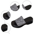 thumbnail image 3 of Rokment Womens Platform Dress Slides Sandals Beach Summer Trendy Casual Stretchy Square Open Toe Chunky Wedge High Heels Comfortable Walking Slip on OTHER Size 8, 3 of 5