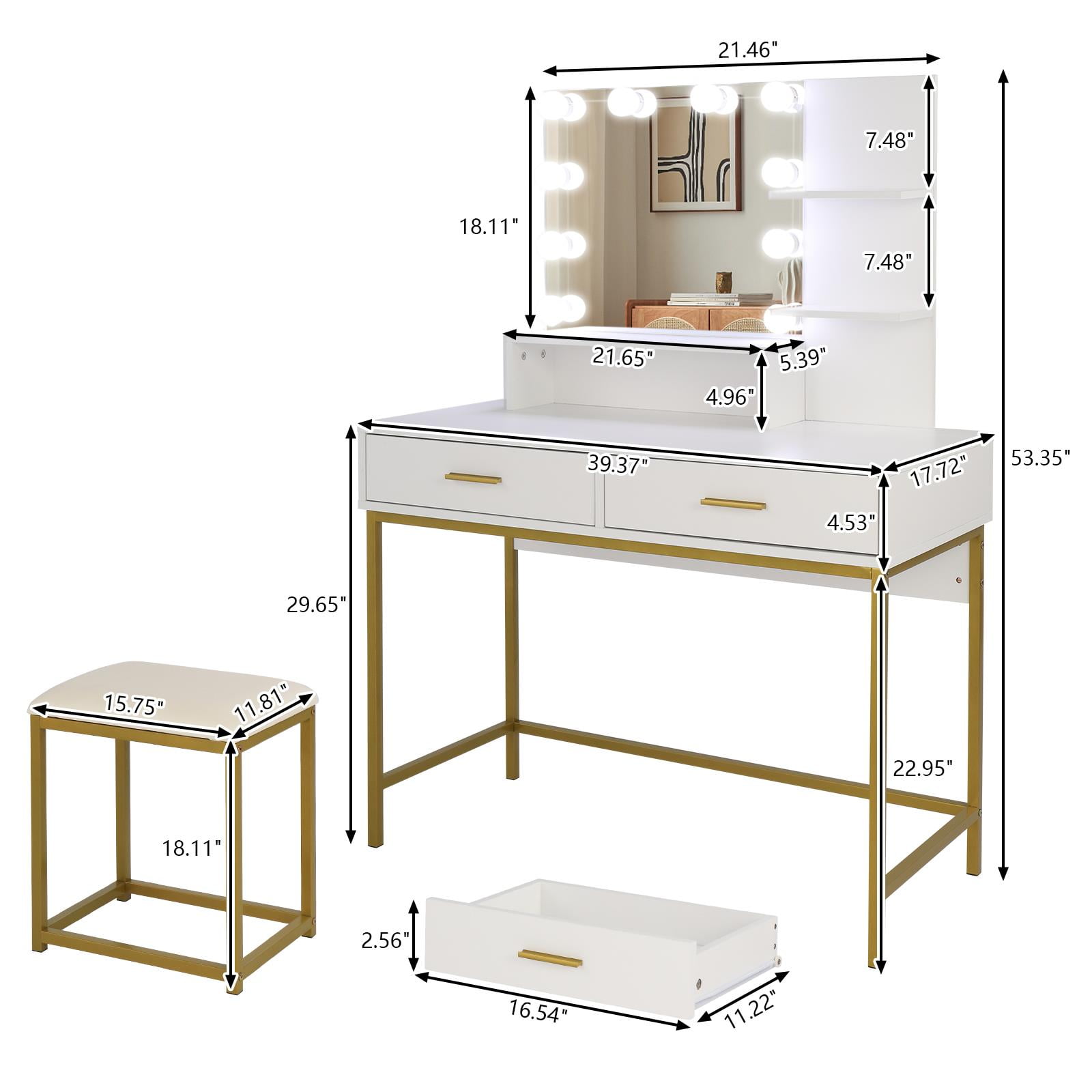 green emerald velvet dress Lamerge Makeup Vanity Desk with Stool, Rattan Makeup Table Vanity Tabl   Hooseng Furniture
