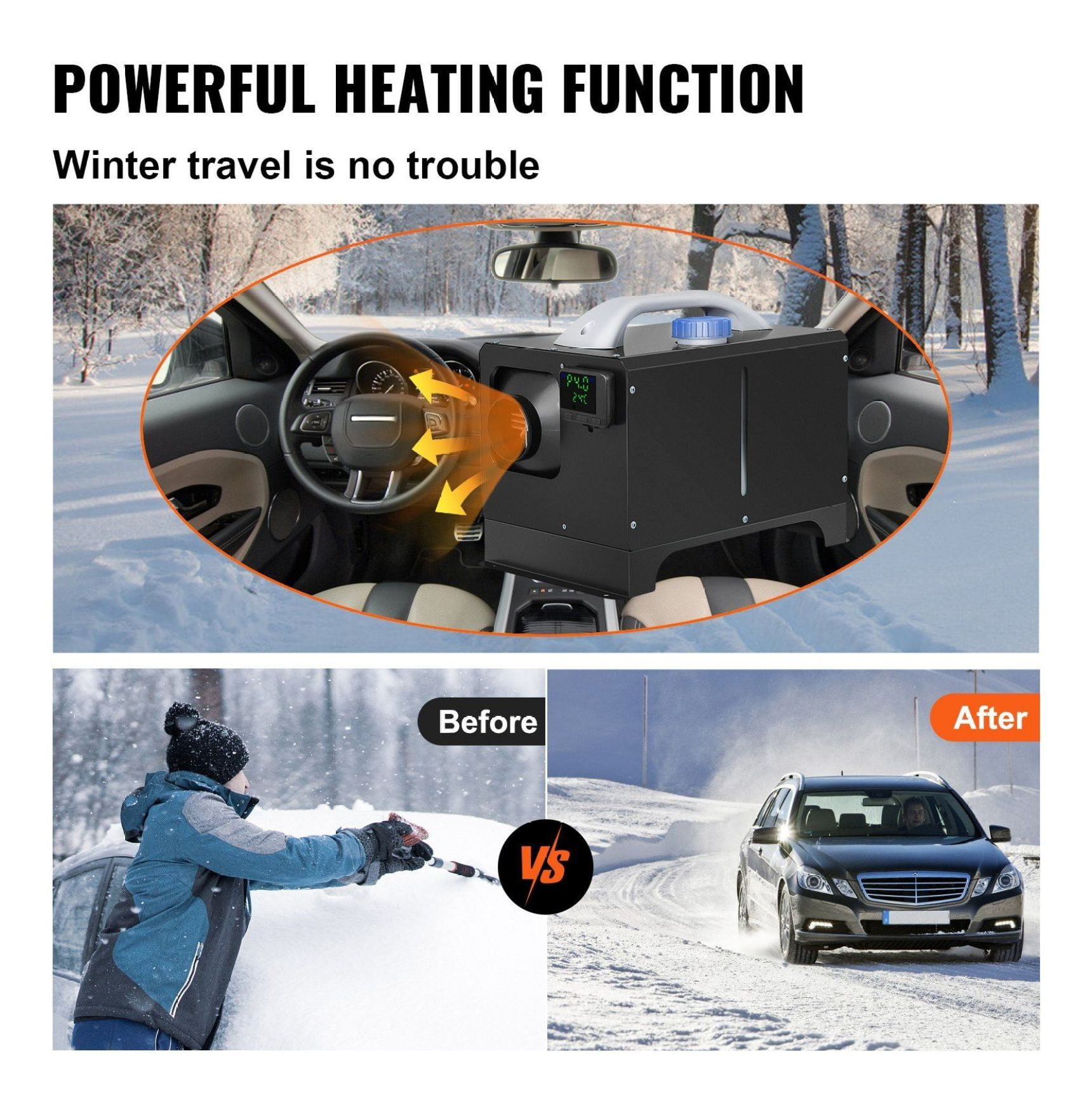 Diesel Air Heater 8KW 12V, All-in-One Truck Heater, Parking Heater with LCD Remote, Fast Heating for RV, Boat, Car, Bus, Trailer, Motorhomes