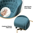 thumbnail image 5 of Luxury Modern Velvet Office Chair Swivel Adjustable Desk Chair with Gold Legs for Office Makeup Vanity Blue, 5 of 8