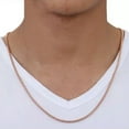 thumbnail image 3 of Wholesale 3/4mm Stainless Steel Rose Gold Rolo Box Chain Men Women Necklace 10PC, 3 of 5