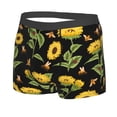 thumbnail image 2 of Wukai Bees and Sunflowers Print Men’s Underwear Breathable Boxer Briefs,&nbsp;Moisture Wicking & Breathable-, 2 of 7
