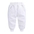 thumbnail image 3 of SGMVNU Boys Sweatpants Joggers Elastic Waist Winter Warm Trousers Athletic Workout Kids Clothes Boys Joggers with Pockets(Size 5-6 Years, White), 3 of 9