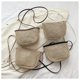 thumbnail image 3 of Granjero Gordo Bolso de mano tejido y bolsas de cosméticos, bolso de mano tejido elegante de playa de verano, bolso de hombro de 6,29 x 2,16 x 5,51 pulgadas (marrón), 3 of 5