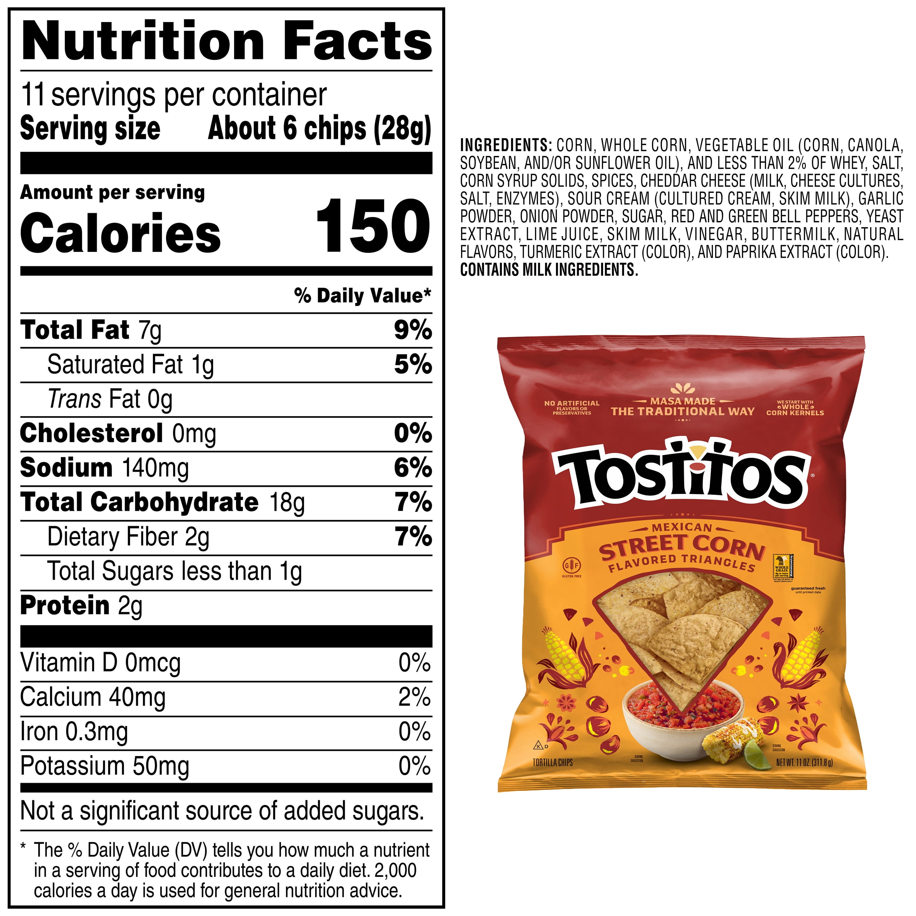 Tostitos Mexican Style Street Corn Flavored Tortilla Chips, 11 oz