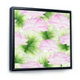 thumbnail image 3 of Designart 'Ancient Pink Lotuses In The Pond IX' Traditional Framed Canvas Wall Art Print, 3 of 5