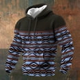 thumbnail image 1 of Sweat à Capuche pour Hommes avec Poches pour Style Occidental Aztèque Décontracté Manches Longues Coupe Décontractée, 1 of 3