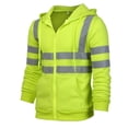 thumbnail image 4 of Men Class 3 High Visibility Sweatshirt Reflective Safety Hoodie Windproof Pullover Work Hoodie with Pocket, 4 of 5