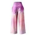 thumbnail image 4 of Shorts for Women Trendy Summer 2025 Print Elastic High Waist Wide Pants Casual Wide Leg Long Casual Belt Beach Vacation with Pockets M-3XL, 4 of 5