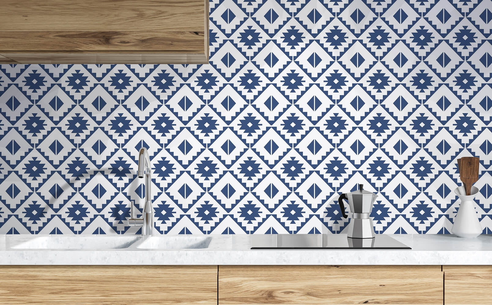 NextWall Southwest Tile Peel and Stick Wallpaper