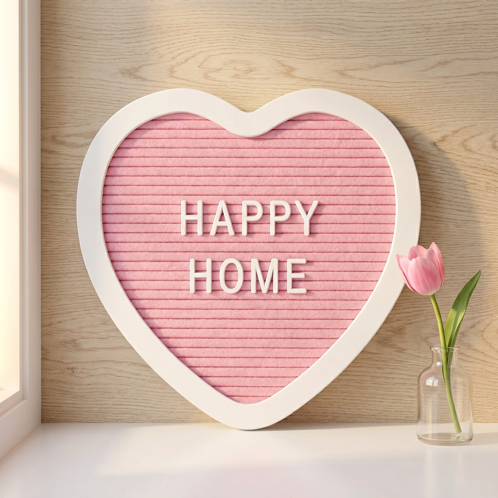 Unique Bargains Heart Shaped  Message Board for Decor Gift Pink 10.23"L x 10.03 x 10.2"H