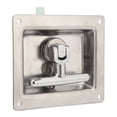 thumbnail image 1 of Folding T Handle Latch, Impact Resistance Keep  T Handle Lock Zinc Alloy Secure Locking Strong Protective Stainless Steel with Gasket for RV, 1 of 8