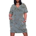 thumbnail image 1 of Vestido de noche holgado con diseño de esqueletos y guirnaldas para mujer traje elegante de cóctel con bolsillos, 1 of 7