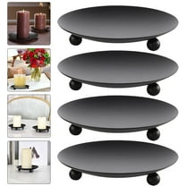 AURARMLET 4-Piece Simple Iron Candlesticks Set for Dining Table Home Decor Elegant Candle Holders